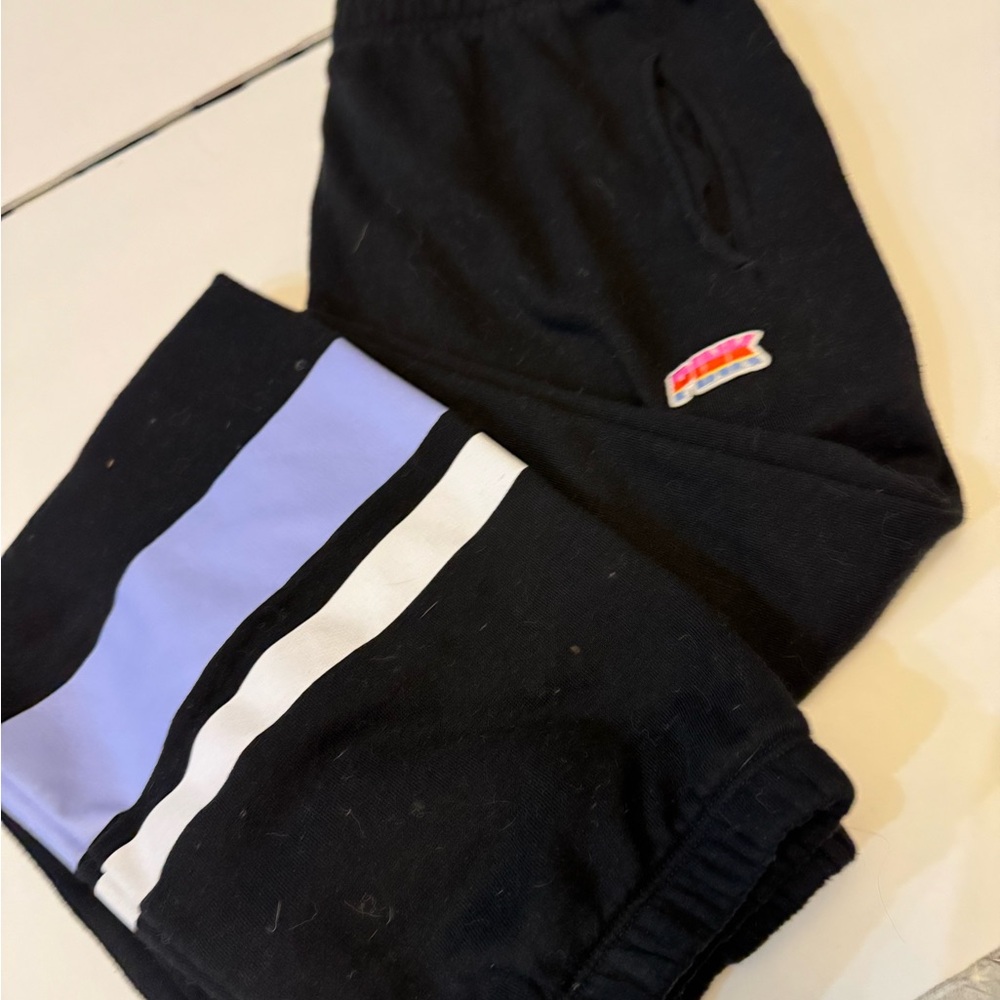 Black Sweatpants With Blue Patch - image 2
